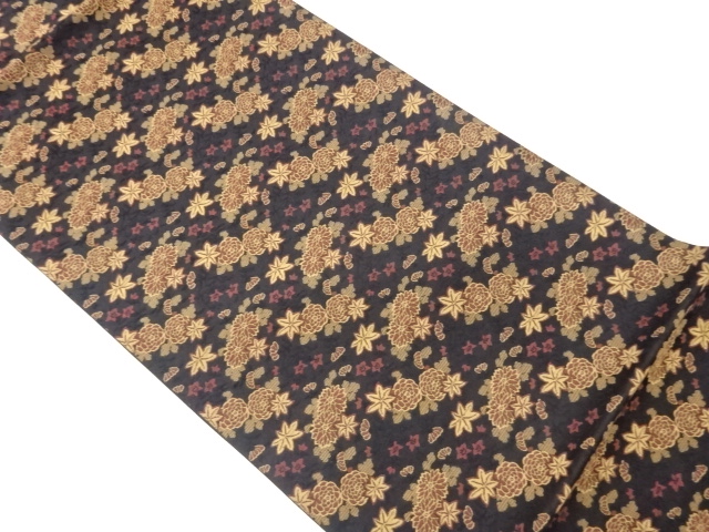 JAPANESE FUKURO OBI / WOVEN FLORAL PLANTS